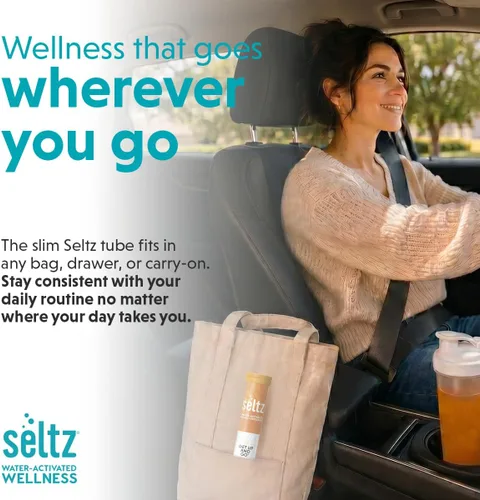 Miniatura 7 de Seltz Tabletas multivitamínicas para bebidas con luteína, antioxidante diario efervescente y apoyo para la salud ocular, levántate y listo, sabor