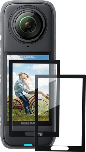 PCTC Paquete de 2 protectores de pantalla Insta 360 X5/X4 para accesorios Insta360 X4 X 4 X5, vidrio templado antiarañazos 0.012 in dureza 9H