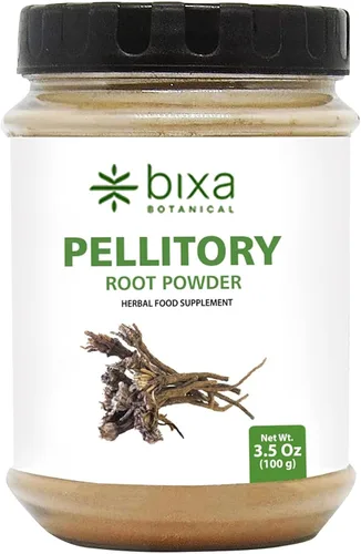 Miniatura 10 de bixa BOTANICAL Polvo de raíz pellitory Anacyclus pyrethrum/Akarkara Suplemento de hierbas ayurvédicas 200 GMS / 7 oz Sin gluten, sin OMG
