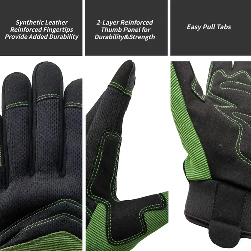 Miniatura 5 de Guantes de trabajo de seguridad para hombres y mujeres, guantes de trabajo utilitarios, guantes de mecánico, guantes de trabajo de patio, ajuste
