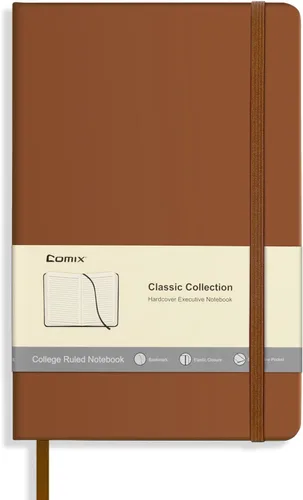 Miniatura 18 de Comix Cuaderno rayado para mujeres y hombres, cuadernos de diario para oficina, escuela, hogar, 240 páginas, 5.5 x 8.3 pulgadas, rayas Azul marino