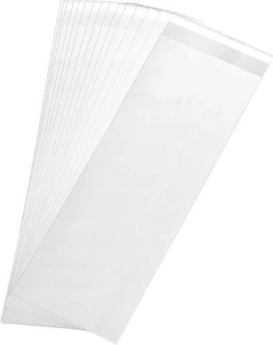 Miniatura 37 de 50 bolsas de celofán transparentes planas de 7" x 12" (A:17.8*A:30.4 cm), bolsas de celofán de polietileno de 2.8 mils para envolver regalos