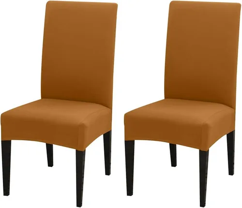 Miniatura 133 de JQinHome Juego de 8 fundas para sillas de comedor, fundas de alta elasticidad extraíbles y lavables, fundas protectoras de asiento para silla