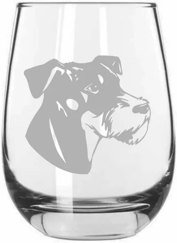 Miniatura 393 de Sakhalin Husky Dog - Copa de vino grabada personalizada de 15.25 onzas sin tallo