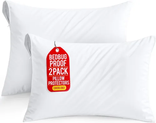 Miniatura 9 de Utopia Bedding - Funda de almohada impermeable con cremallera, 20 x 26 pulgadas, 2 unidades, estándar, color blanco