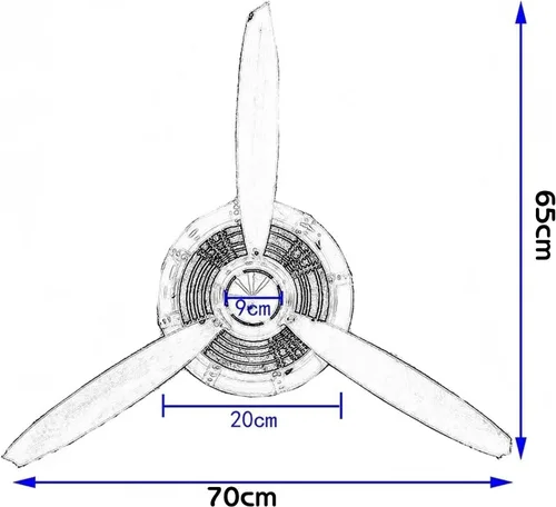 Miniatura 2 de Hélice de metal KTV para decoración de pared, estilo industrial retro, hélice mecánica montada en la pared, escultura de pared de hierro forjado 3D
