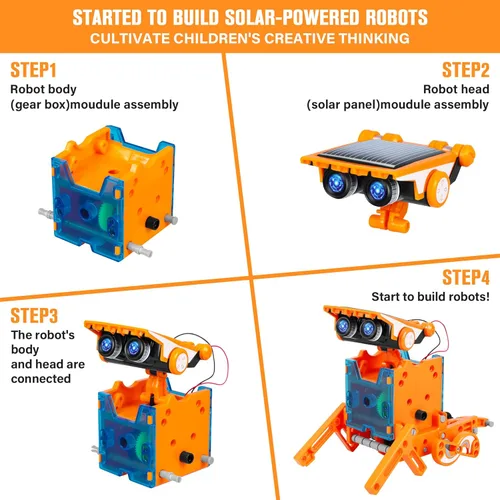 Miniatura 3 de Juguetes de Robot Solar Educativo STEM 13 en 1 para edades de 8 a 12 años, kit DIY de robots de experimentos científicos de construcción, regalos