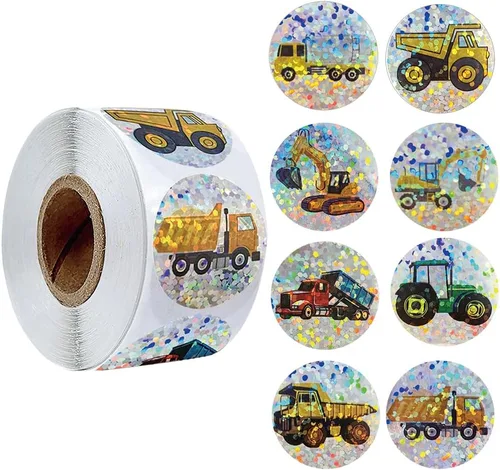 Miniatura 25 de 500 piezas de rollo de calcomanías lindas de patas de perro en glitter, etiquetas adhesivas de huellas de perro negro, etiquetas de vinilo
