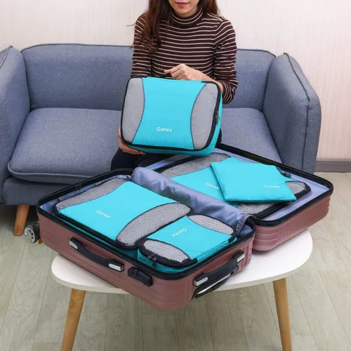 Miniatura 5 de Gonex Packing Cubes for suitcase, 9 Set Lightweight Travel Luggage Packing Organizers with Laundry Bags Travel Essentials Travel Bags for Carry on