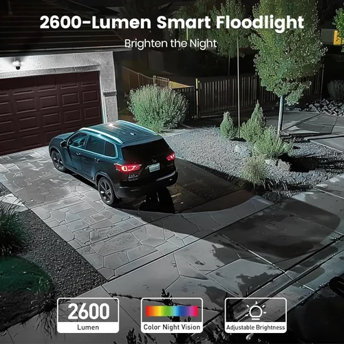 Miniatura 7 de Cámara de seguridad con reflector aoSu al aire libre con cable, cámara de seguridad 3K UHD para exterior, vigilancia con cobertura de 360°