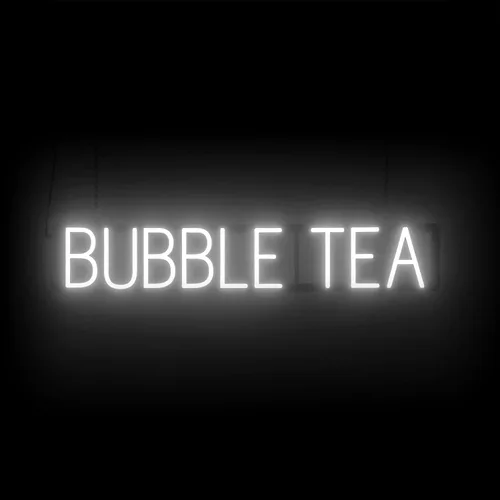 Miniatura 13 de SpellBrite Letrero BOBA para cafeterías y tiendas de té Boba Señales relacionadas con Boba, con aspecto de neón, luz LED azul 17.2 x 6.3 pulgadas