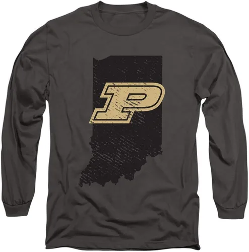 Miniatura 3 de Purdue University Camiseta de manga larga unisex para adultos con aros de baloncesto