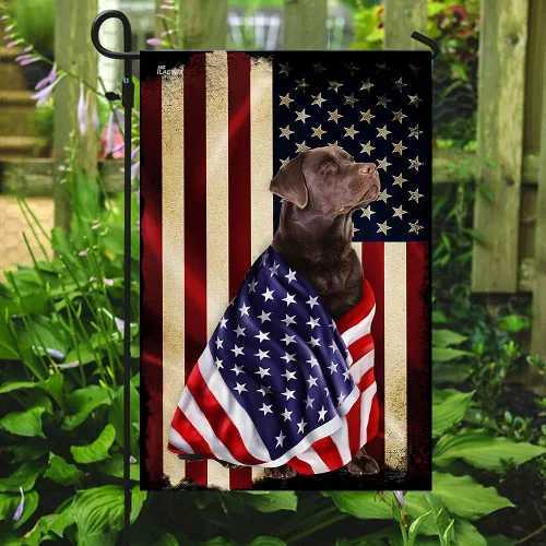 Miniatura 34 de FLAGWIX Banderas de perro patriota americano, bandera de perro labrador retriever de doble cara, decoración para el hogar, exterior, bandera