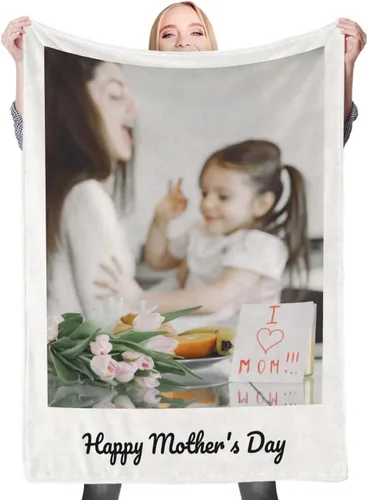 Miniatura 20 de Regalos de cumpleaños personalizados, manta personalizada con mis propias fotos para mujeres, hombres, mamá, papá