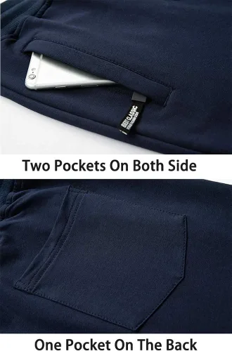 Miniatura 2 de FASKUNOIE Pantalones deportivos cortos casuales de algodón para hombre 34, pantalones deportivos capri transpirables por debajo de la rodilla
