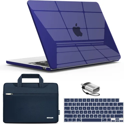Miniatura 28 de IBENZER Compatible con estuche para MacBook Air de 13 pulgadas 2025 2024 2023 2022 M4 A3240 M3 A3113 M2 A2681, estuche rígido y funda con protector