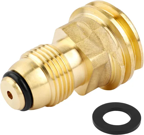 GDW Adaptador de tanque de propano que convierte la válvula de servicio de tanque POL LP en manguera QCC1/tipo 1 o regulador Accesorios de gas