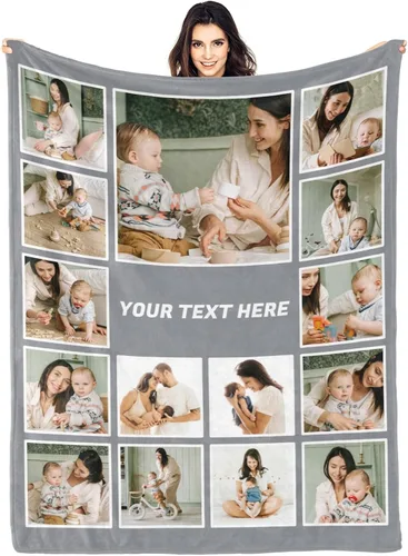 Miniatura 42 de envía al día siguiente, manta personalizada con texto en imagen, manta personalizada de foto, manta de franela personalizada, regalos personalizados