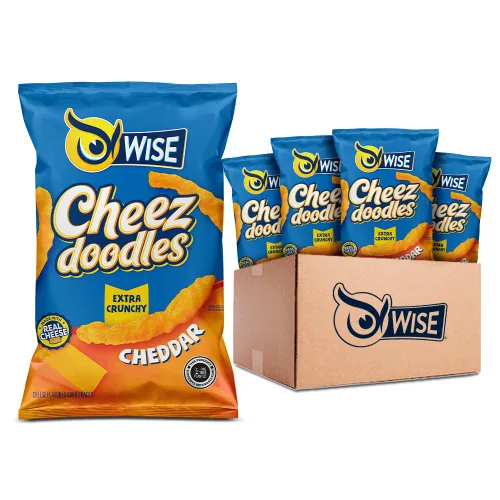 Miniatura 10 de Wise Snacks Cheez Doodles - Puffs horneados, queso cheddar real, 0.875 onzas (42 unidades), sin gluten