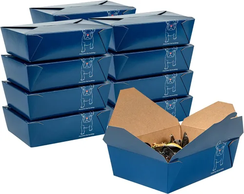 Miniatura 51 de Restaurantware Bio Tek - Cajas para llevar de 30 onzas, 200 loncheras para llevar, cierre de tabulación, resistentes al calor, desechables, de papel