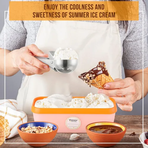 Miniatura 5 de Rtteri 6 recipientes de helado de 1.59 cuartos de galón con 2 cucharas de servir, 1 rollo de calcomanías tapas, recipientes reutilizables