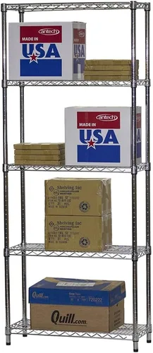 Miniatura 3 de Shelving Inc. Estantería de alambre cromado de 12 pulgadas de profundidad x 30 pulgadas de ancho x 54 pulgadas de alto con estantes de 5 niveles