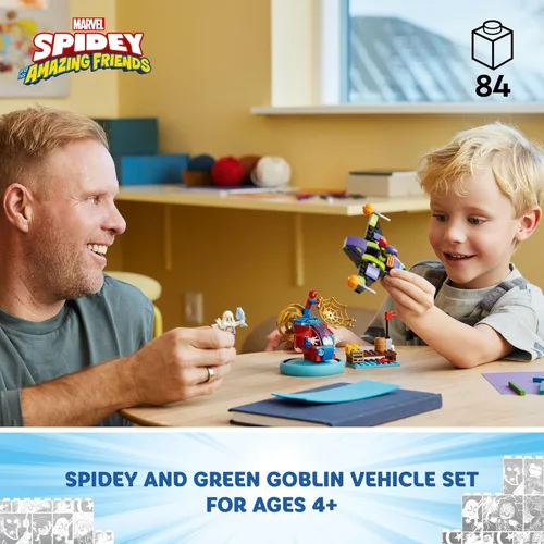 Miniatura 2 de LEGO Marvel Spidey vs Green Goblin, juguete de superhéroe con figura de duende verde, juguete de Marvel para jóvenes fanáticos de superhéroes