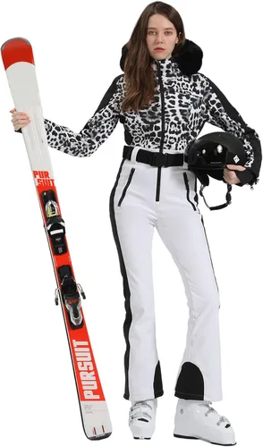 Miniatura 91 de GSOU SNOW Traje de esquí para mujer, traje de nieve de una pieza, para snowboard, delgado, aislante, impermeable, resistente al viento