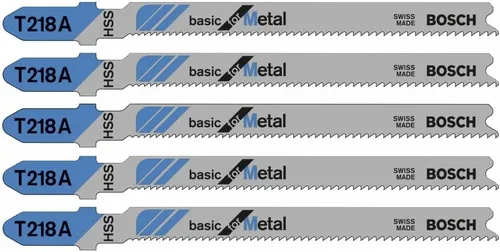 Miniatura 12 de Bosch T118BF 5 piezas de 3-5/8 Pulg. Hojas de sierra de calar con mango en T flexibles para metal
