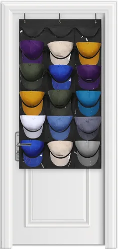 Miniatura 7 de Dofilachy Perchero para sombreros – Organizador de sombreros – Percheros para gorras de béisbol, soporte visible para sombreros – Estante de béisbol