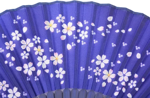 Miniatura 5 de Abanico plegable de seda y bambú, 8.27 pulgadas (21 cm), estilo retro, vintage, elegante y encantador, chino/japonés, regalo para mujeres y niñas