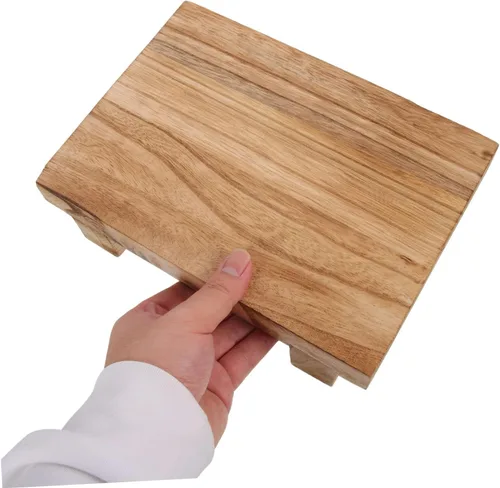Miniatura 8 de Tofficu Elevador de madera para encimera de cocina, taburetes pequeños para decoración taburete de pie para sala de estar