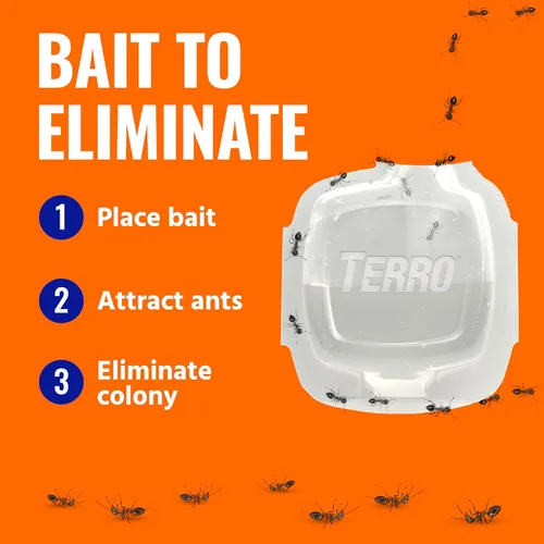 Miniatura 6 de TERRO cebos líquidos para hormigas en interiores con tiras adhesivas para cebado discreto - Trampa de hormigas TERRO y estación de cebo - 4