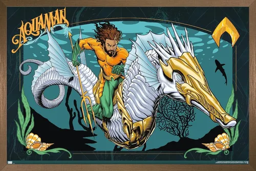 Miniatura 16 de Trends International DC Comics Movie Aquaman y el Reino Perdido - Póster de pared con ilustración de Aquaman, 14.72 x 22.37 pulgadas, versión