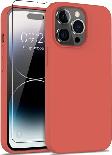 Miniatura 42 de DEENAKIN Funda compatible con iPhone 14 Plus con protector de pantalla, funda mejorada para cámara, goma de gel de silicona suave probada contra