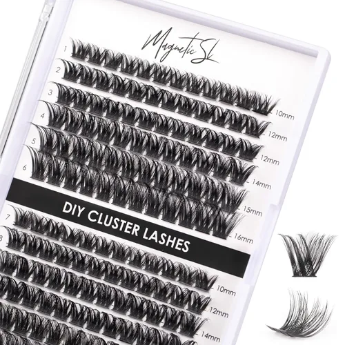 Miniatura 25 de Extensiones de pestañas en racimo 72, pestañas postizas, extensiones de pestañas reutilizables, para colocar uno mismo, aspecto natural, mezcla