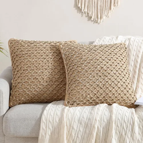 Miniatura 48 de Boho Living Jada Cojín Decorativo, Incluye Acento, Diseño Tejido Premium, Decoración de Sala de Estar, (1) Funda de Cojín de 20" x 20" con Relleno