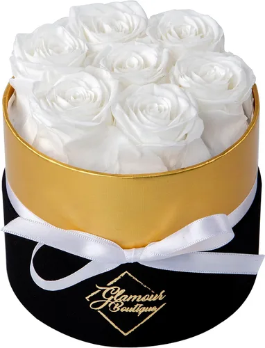 Miniatura 17 de GLAMOUR BOUTIQUE Rosas eternas preservadas en una caja, flores para siempre, rosa para siempre en una caja para esposa o ella, regalo de flores Azul