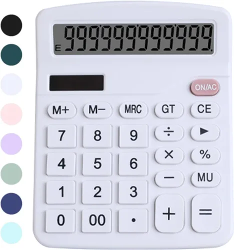 Miniatura 9 de Calculadora de escritorio de oficina - Calculadora financiera simple de doble potencia con botón grande pantalla grande para oficina, hogar y Negro