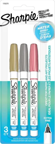 Sharpie 36968PP Marcador a base de agua para pintar carteles, metálico, 2 unidades, Colores Variados