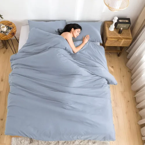 Miniatura 38 de COTTEBED Juego de edredón ultrasuave para cama King, para uso en todas las estaciones, peso ligero con microfibra de algodón lavado cálida y Verde