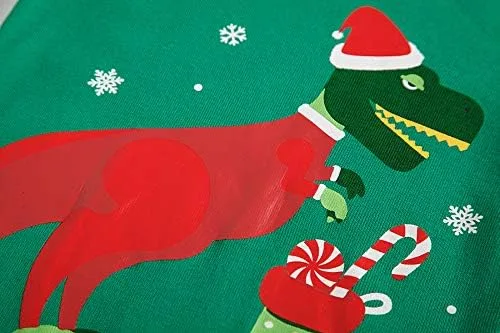 Miniatura 3 de Family Feeling Juegos de pijama de dinosaurio para niños pequeños, 100 % algodón