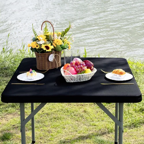 Miniatura 2 de Mantel Cuadrado Ajustable Cubierta de Mesa Elástica Mantel Elástico Stretch Spandex Cubierta Superior de Mesa Tapa de Mesa para Comedor Cocina Hogar