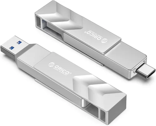 Miniatura 8 de ORICO SSD externo de 2 TB velocidades de lectura/escritura de hasta 1050 MB/s de doble puerto USB 3.2 Gen 2+USB C SSD portátil con rotación de 90°