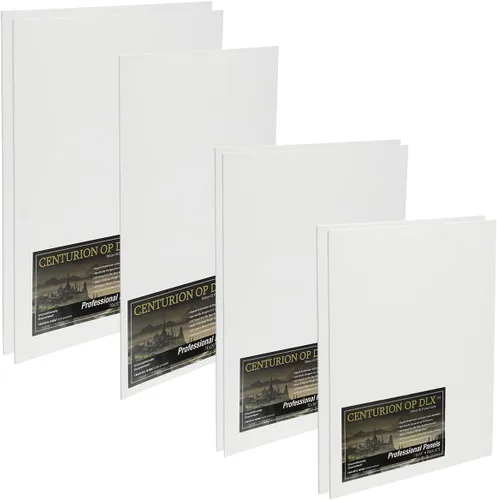 Miniatura 12 de Centurion Paneles de lienzo de lino con imprimación al óleo profesional de lujo, 14 x 18 pulgadas, paquete de 3 lienzos de lino para pintar, obras