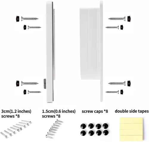 Miniatura 7 de EASY JOY Puertas para gatos (tamaño exterior 10.6 x 9.2 pulgadas), puerta de gato con bloqueo de 4 vías para puertas interiores y exteriores, puerta