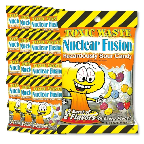 Miniatura 8 de TOXIC WASTE - Caramelo agrio peligroso de fusión nuclear - Sabores de frambuesa-limón, piña-maracuyá, uva-fresa, plátano-arándano y naranja-manzana