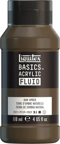 Miniatura 36 de Liquitex BASICS Pintura acrílica fluida, botella de 118ml (4 onzas), tono amarillo cadmio medio Tono medio amarillo cadmio