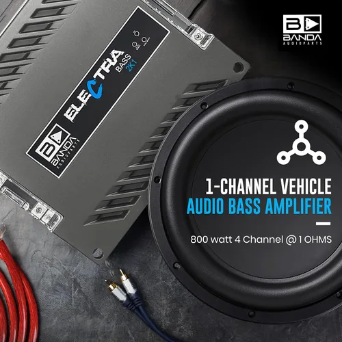 Miniatura 4 de Amplificador de audio para vehículos de 4 canales, amplificador mono de alta potencia de 200 WRMS con filtro subsónico y filtro de paso bajo estable