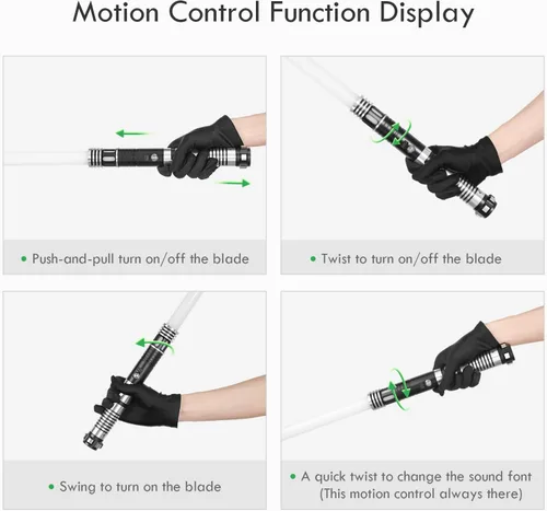 Miniatura 4 de CUSTOM SABER Sable de luz RGBX de balanceo suave, control de movimiento para encender/apagar la hoja, sable de luz con 16 fuentes de sonido